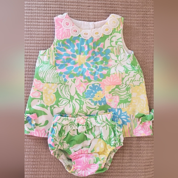 Lilly Pulitzer Dress (size 3-6m) 2 Piece Multicolor - Picture 1 of 4